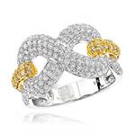 Cocktail Unique White Yellow 1.5 Ctw Diamonds Infi