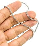 10K WHITE Gold HOLLOW FRANCO Chain - 22 Inches Long 2.1MM Wide 3