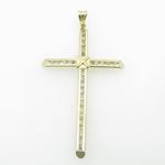 Mens 10K Solid Yellow Gold x cross Length - 2.83 inches Width - 1.54 inches 1