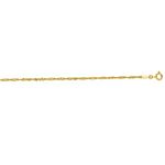 14k Yellow Gold 1.7mm wide Classic Singapore Chain 1