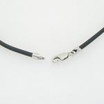 Unisex genuine leather braided cuff crystal necklace bangle jewelry swag black leather necklace 3