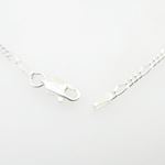 Silver Figaro link chain Necklace BDC63 3