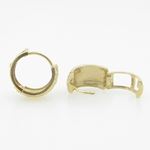 womens bp44 fancy earrings 14K yellow gold italian ball stud huggie hoop 3