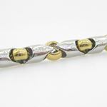 Mens Stainless steel bracelet beaded fancy franco cuban charm jewelry fashion yellow round style bra