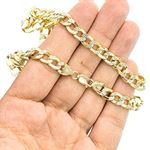 10K Diamond Cut Gold HOLLOW ITALY CUBAN Chain - 24 Inches Long 7.5MM Wide 3