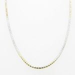 Ladies .925 Italian Sterling Silver Tri Color Snake Link Chain Length - 18 inches Width - 1mm 3
