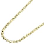 "14K Yellow gold moon cut bead link chain 26"" Long 2MM Wide MLC18 1"