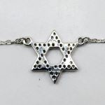 Womens Sterling silver Jewish star of david pendant necklace 3