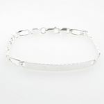 Figaro Link ID Bracelet Necklace Length - 7 inches Width - 5.5mm 1
