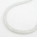 Womens Sterling silver White chain with crystal inside 3