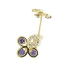 14K Yellow gold Flower cz stud earrings for Children/Kids web425 1