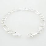 Mens 925 Sterling Silver figaro bracelet franco cuban miami rope charm fancy Figaro link bracelet 3