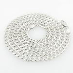 Mens White-Gold Cuban Link Chain Length - 24 inches Width - 4.5mm 1