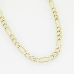 10K Yellow Gold diamond cut figaro chain GC114 3