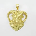 Mens 10k Yellow gold Goat head charm EGP3 3