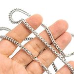 14K WHITE Gold HOLLOW FRANCO Chain - 28 Inches Long 3.6MM Wide 3