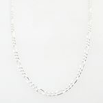 Silver Figaro link chain Necklace BDC74 1