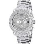 Luxurman Large 2 Row Real Diamond Bezel Watch 5ct New Arrival Extra Bands 1