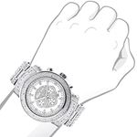 Luxurman Escalade Iced Out Genuine Diamond Watch with Chronograph 2ct 3