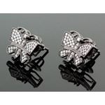 Sterling Silver Butterfly Fashion Hand Set Stud Earrings ME0210 1