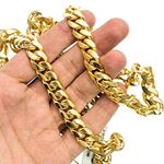 "10K YELLOW Gold MIAMI CUBAN SOLID CHAIN - 30"" Long 10.2X4MM Wide 3"