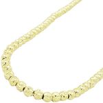 "Mens 10k Yellow Gold moon cut bead link chain ELNC65 24"" long and 5mm wide 1"