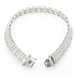 Ladies .925 Italian Sterling Silver princess cut cz tennis bracelet Length - 8 inches Width - 7mm 3