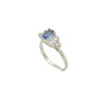 10k Yellow Gold Syntetic blue gemstone ring ajr30 Size: 6.75 1