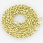 10K Yellow Gold rope chain GC7 1