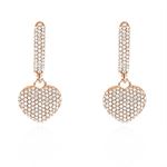 Ladies 14K Dangle Natural 0.75 Ctw Pave Set Diamon