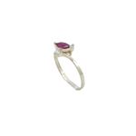 10k Yellow Gold Syntetic red gemstone ring ajr40 Size: 7.5 1