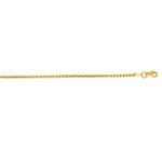 14K Yellow Gold 1.7mm wide Shiny Round Box Chain with Lobster Clasp 1