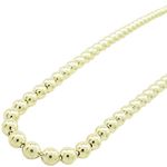 "Mens 10k Yellow Gold combat ball link chain ELNC60 24"" long and 4mm wide 1"