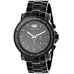 Mens Raptor Edition Black Genuine Diamond Watch 3ct Luxurman Oversized 1