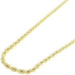 "Mens 10k Yellow Gold skinny rope chain ELNC33 16"" long and 2mm wide 1"