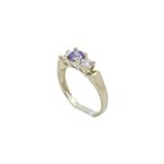10k Yellow Gold Syntetic blue gemstone ring ajr57 Size: 7.25 1