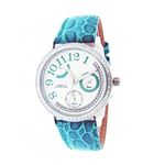 Aqua Master Lady Round Style 0.50ct Diamonds White Face Geen Band 1