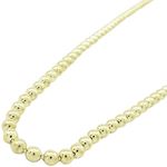 "Mens 10k Yellow Gold combat ball link chain ELNC61 24"" long and 3mm wide 1"