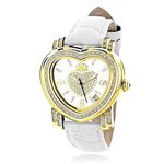 Ladies Heart Diamond Watch 0.30Ct Yellow