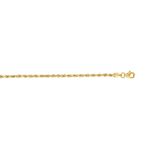 "14K SOLID Yellow Gold ROPE Chain Necklace 2.5MM Wide Sizes: 18""