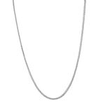 10k White Gold Hollow Franco Chain 3.5mm Wide Necklace with Lobster Clasp 40 inches long 3