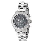 Ladies Montana Real Diamond Watch by Luxurman 0.3ct Black Mother Of Pearl 1