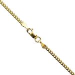 14K YELLOW Gold SOLID ITALY CUBAN Chain - 16 Inches Long 2.1MM Wide 1