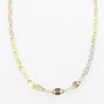 Ladies .925 Italian Sterling Silver Tri Color Twisted Mirror Link Chain Length - 18 inches Width - 1