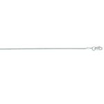 14K White Gold 1.0mm wide Round Wheat Chain with Lobster Clasp 1