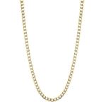 "10K Yellow Gold 7mm wide 24"" long diamond cut Curb Cuban Italy Chain Necklace with Lobster Clasp G