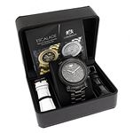 Mens Raptor Edition Black Genuine Diamond Watch 3ct Luxurman Oversized 3