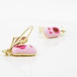 14K Yellow gold Baby shoe chandelier earrings for Children/Kids web467 3