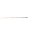 14K Yellow Gold 3.1mm wide Diamond Cut Alternate 3 1 Classic Figaro Chain with Lobster Clasp 1