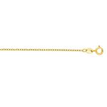 14K Yellow Gold 1.3mm wide Diamond Cut Faceted Cable Link Chain with Spring Ring Clasp 1